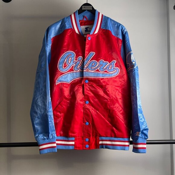 Starter Houston Oilers light weight Satin Jacket size M or XL - Picture 1 of 6